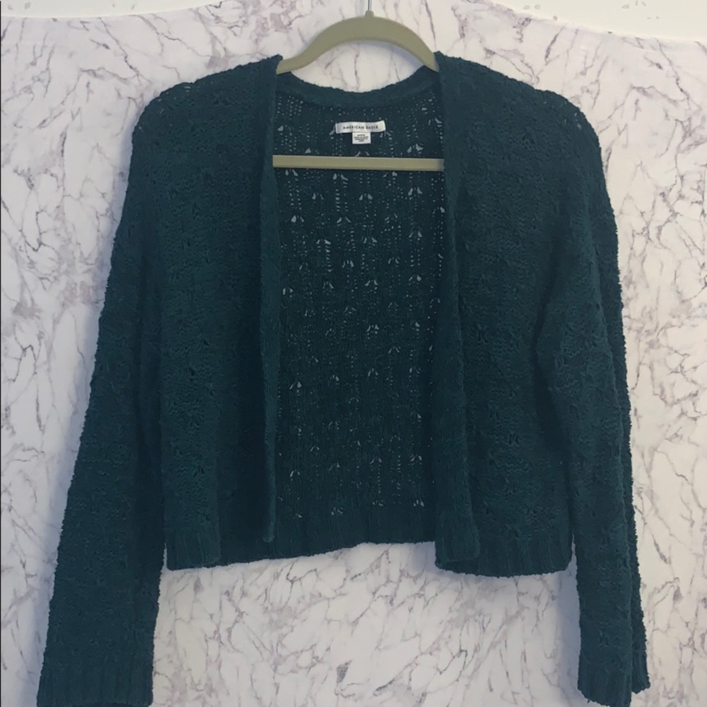 American Eagle | Cropped Emerald Green Sweater